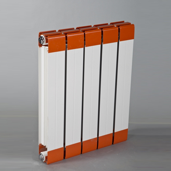 铜铝复合散热器7575-500-白＋橘红